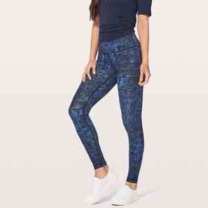 lululemon athletica Blue Patterned Leggings
